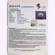 4.35 Carat Natural New Burma Ruby with Govt. Lab Certificate-4551